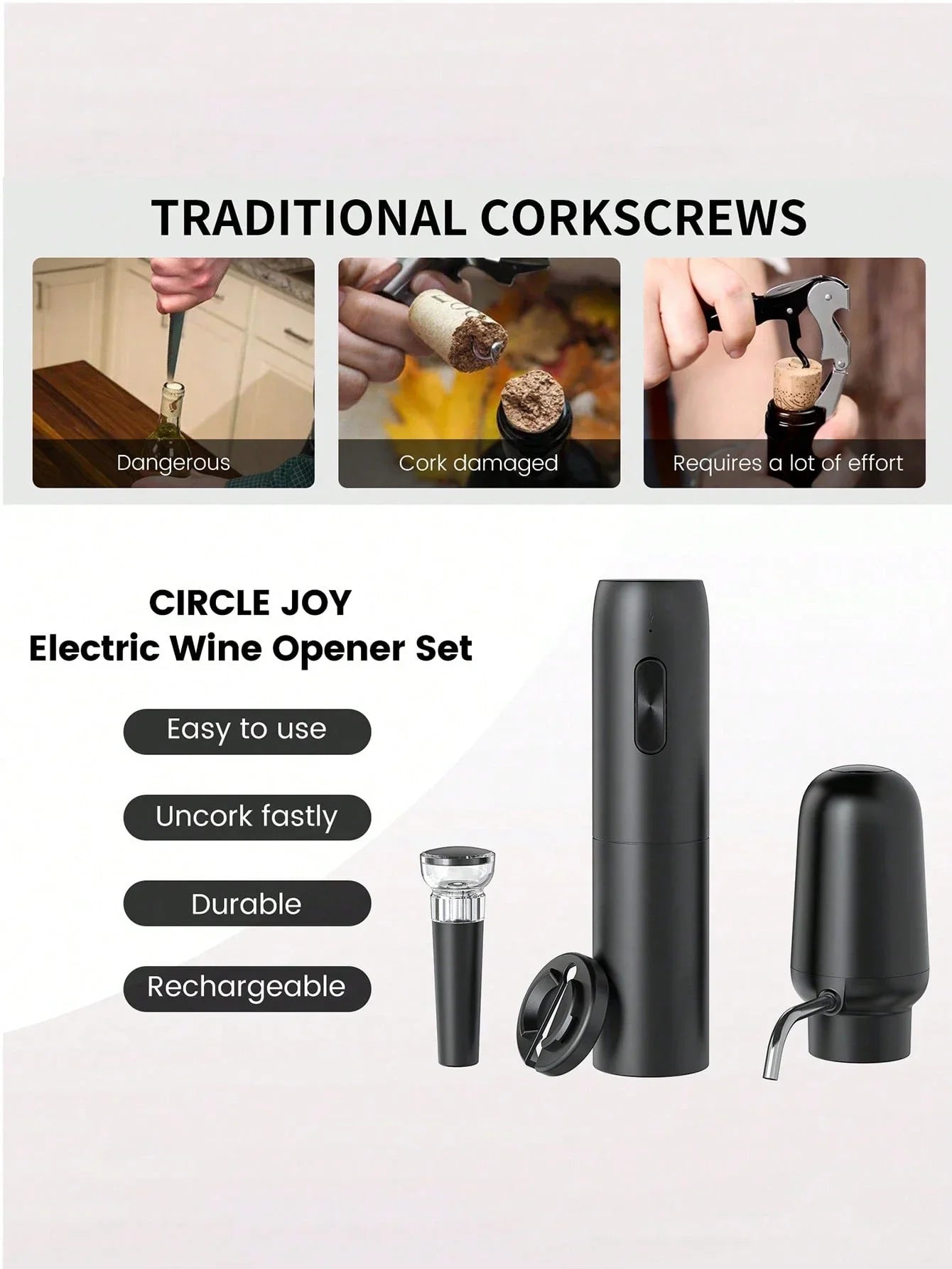 CLITON Electric Wine Opener Set