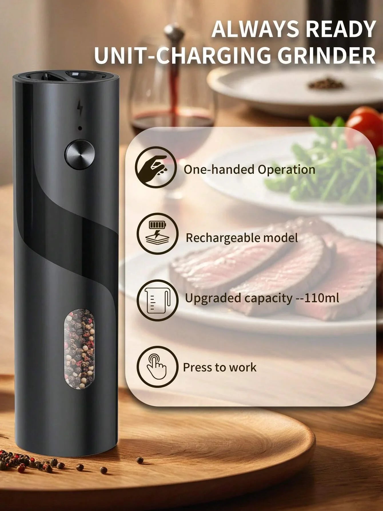 CLITON Electric Salt Pepper Grinder