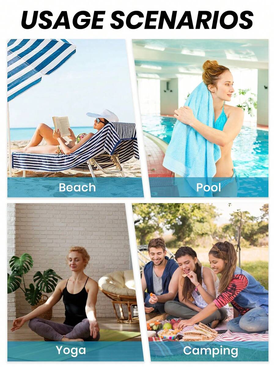 Printed Beach Towel, Dark Sea Turtle Pattern Swim Towel