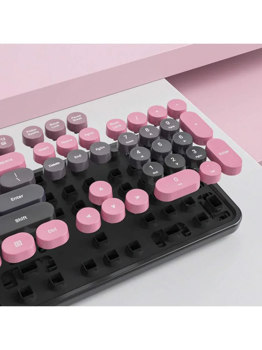 Wireless Keyboard And Mouse Set, Cute Keyboard And Mouse Combo