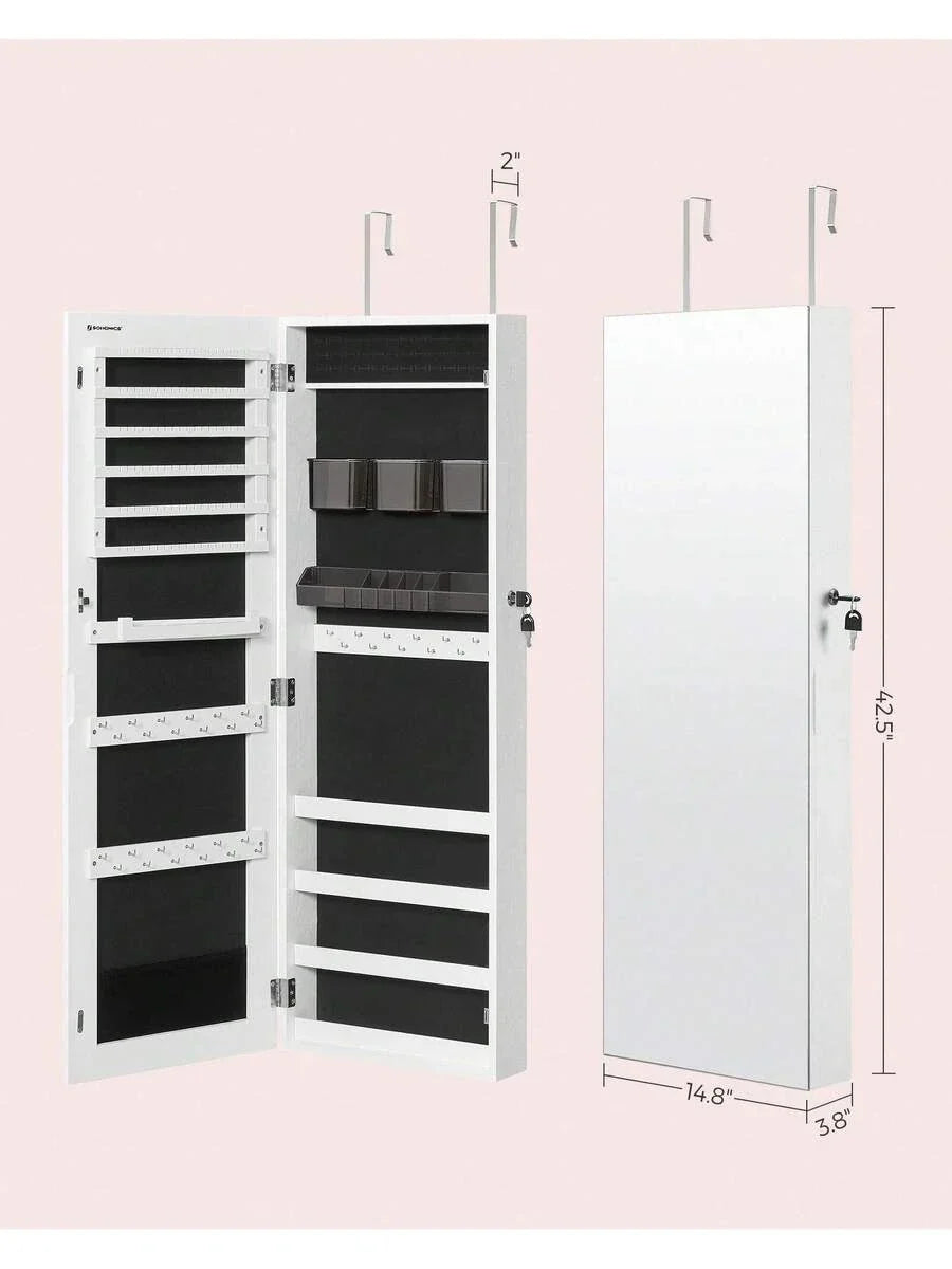 SONGMICS Mirror Jewelry Cabinet