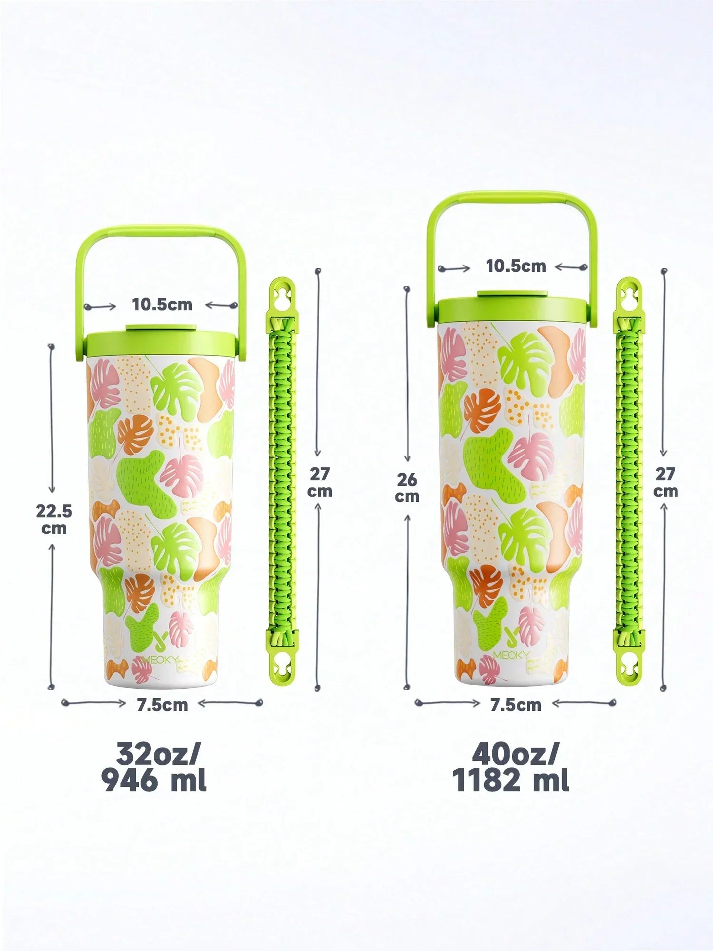 Meoky 40oz Insulated Stainless Steel Tumbler