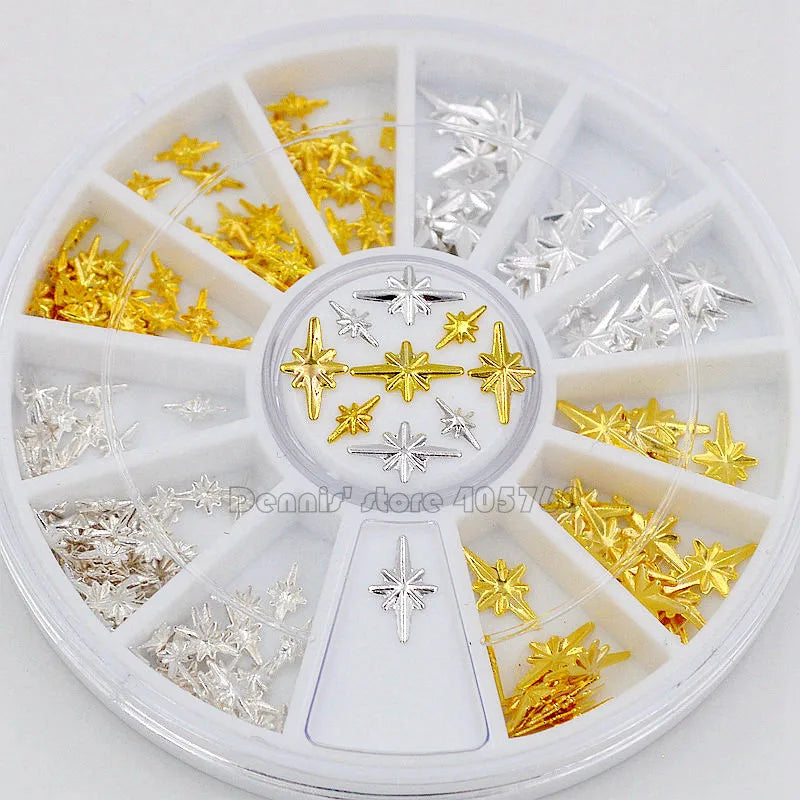 Gold Silver Starlight Nail Rhinestones