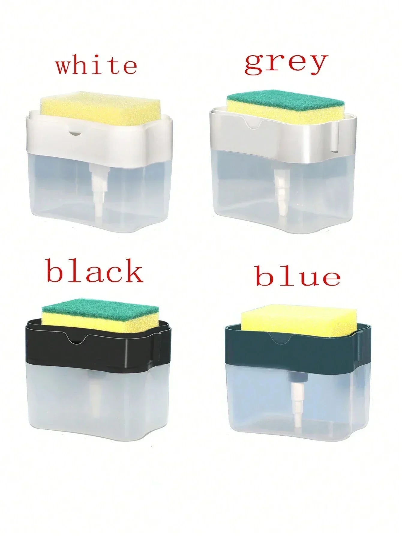 Press-Type Soap Dispenser with Scrubber
