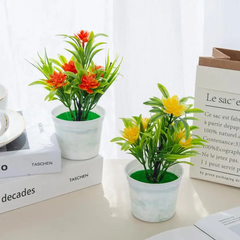 TTCY Mini Potted Bonsai Flowers