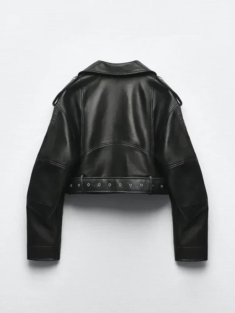 Vintage Oversized Faux Leather Jacket