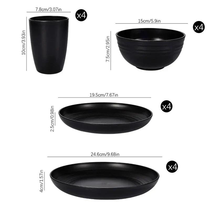 Camping Tableware Set 4/16PCS