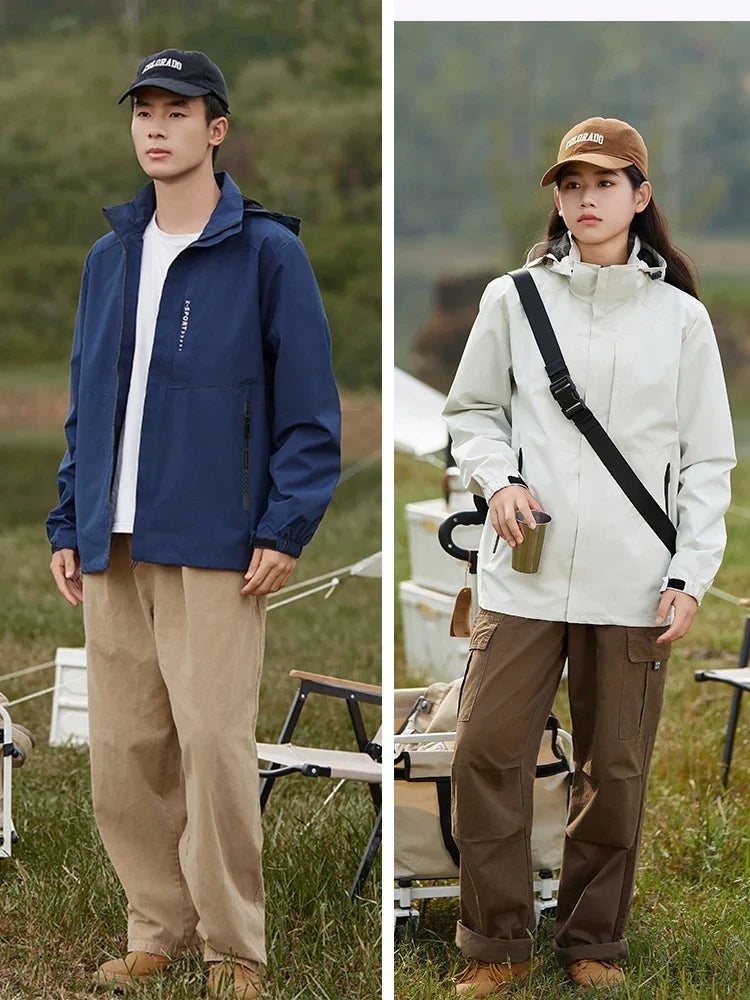 Unisex Waterproof Hooded Windbreaker