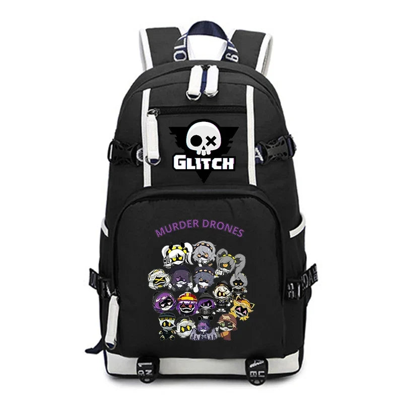 Anime Murder Drones Canvas Backpack