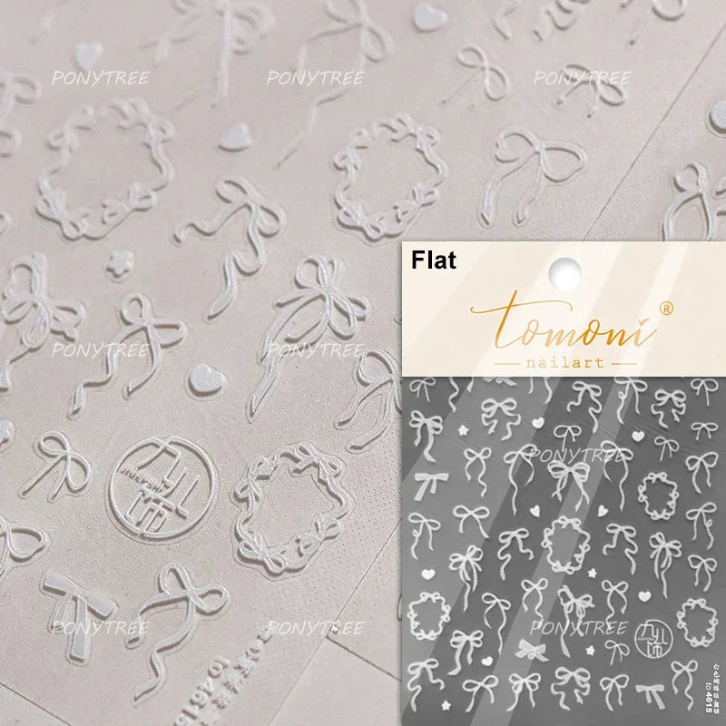 Bowknot 3D Nail Art Stickers