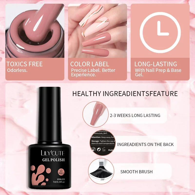 LILYCUTE Gel Nail Polish Set