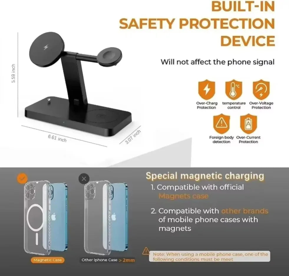200W 4-in-1 Wireless Charger