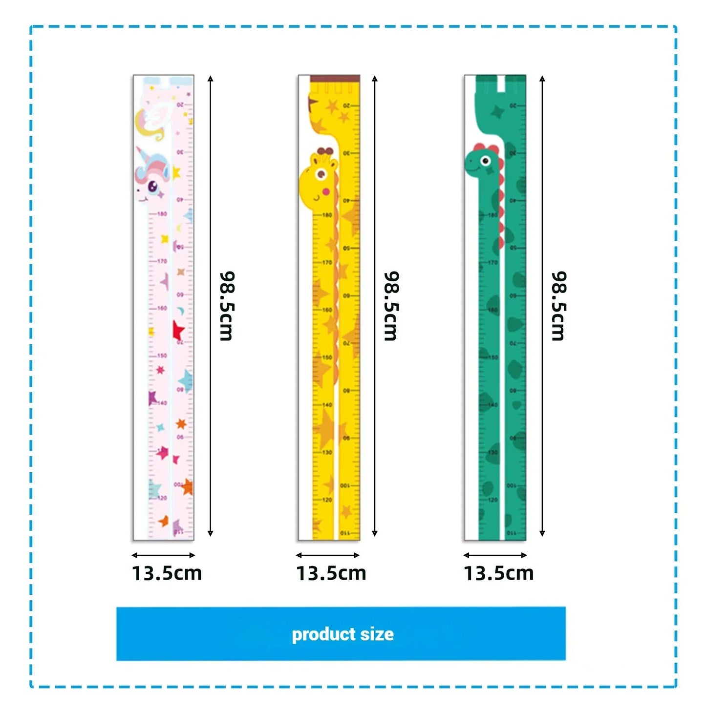 Cute Cartoon Kids Height Sticker