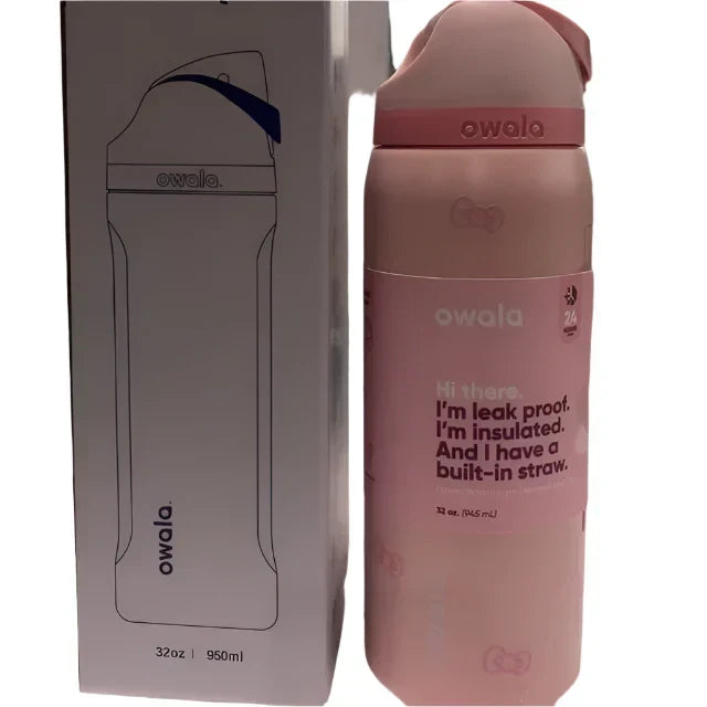 Owala FreeSip Black and White Bottle