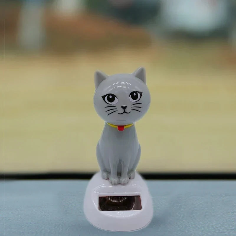 Solar Cat Shaking Head Decoration