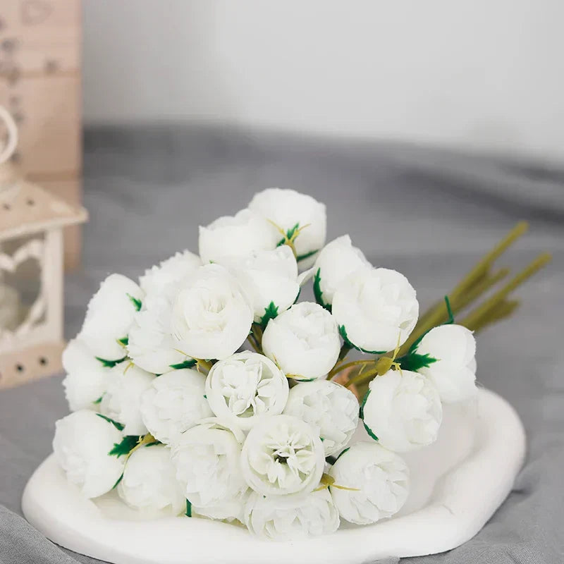 Tenvity Pink Rose Peony Bouquet