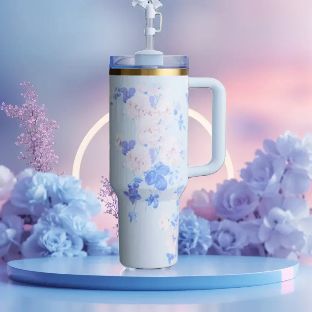 Pretty Stanley Style 40oz Tumbler