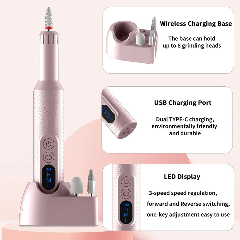 Cordless Electric Nail Drill Machine