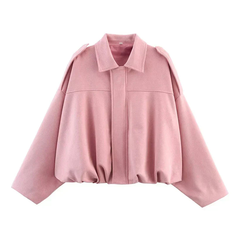 Women's Vintage Bomber Jacket Coat