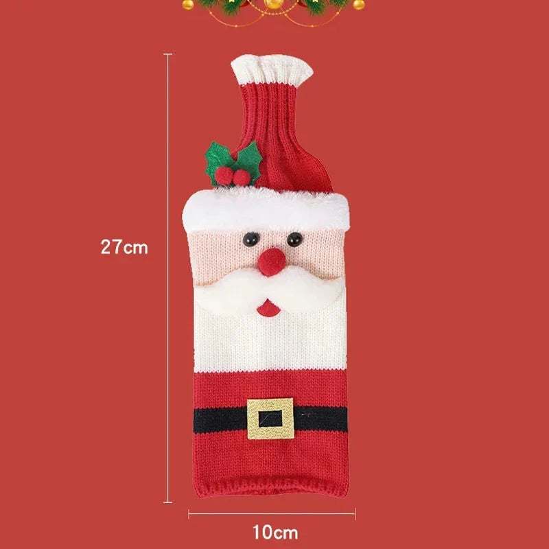 Christmas Wine Bottle Cover Set