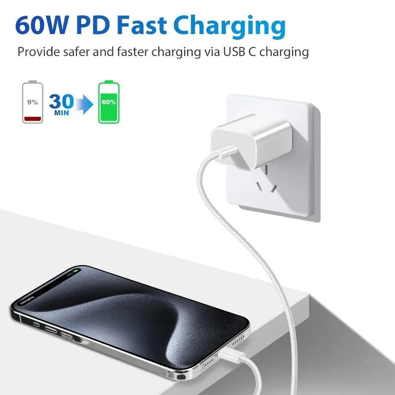 VIKEFON 60W USB-C Cable