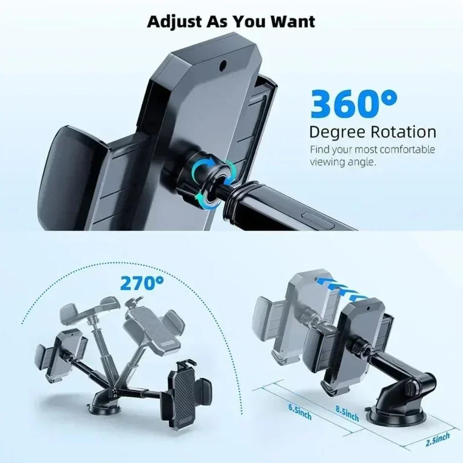 360° Windshield Car Phone Holder