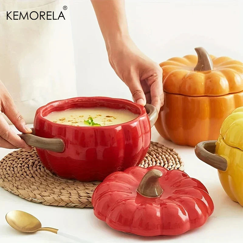 Ceramic Pumpkin Dutch Oven Pot