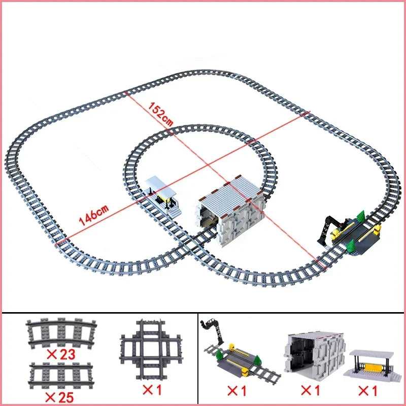 City Train Station Building Blocks