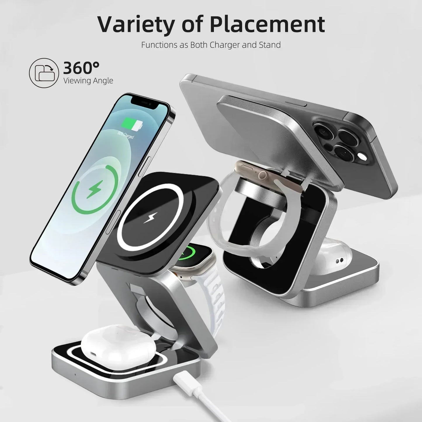 VBNM 3-in-1 Travel Charging Station