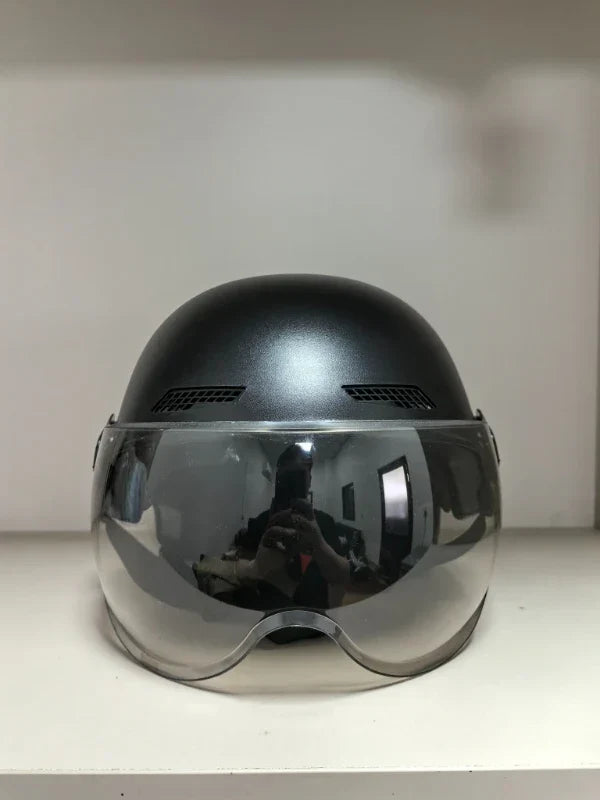 Vintage Open-Face Motorcycle Helmet