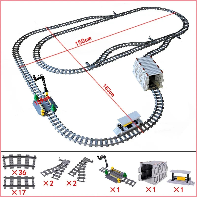 City Train Station Building Blocks
