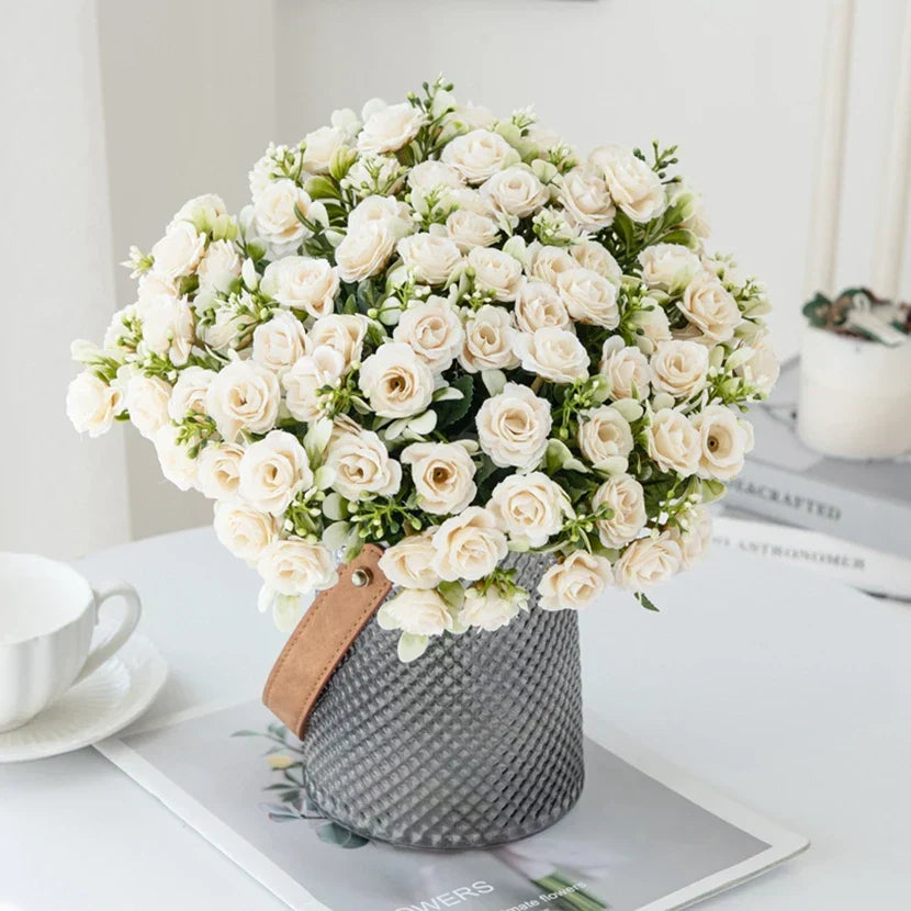 Silk Rose Bouquet Decor