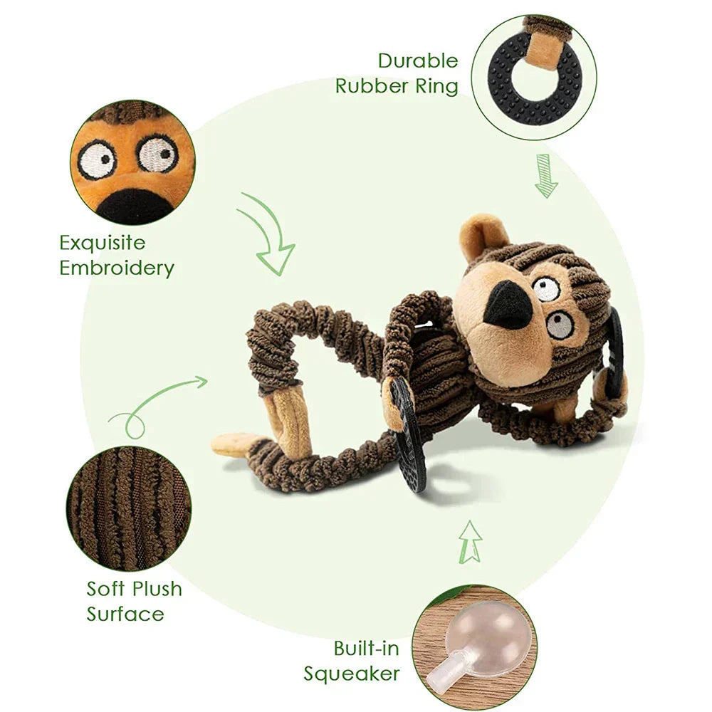 Plush Monkey Puppy Chew Toy