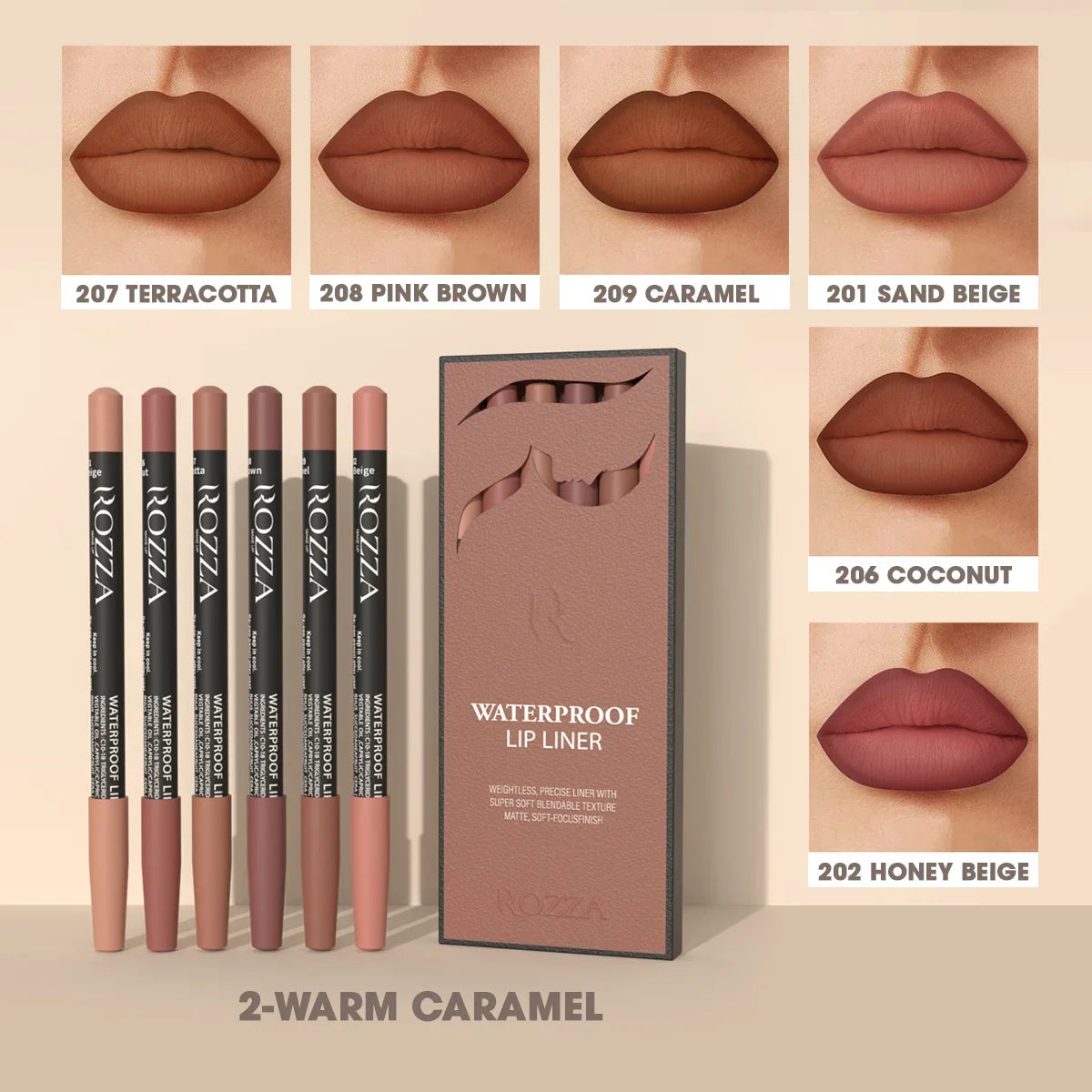 Rozza Waterproof Matte Lip Liner
