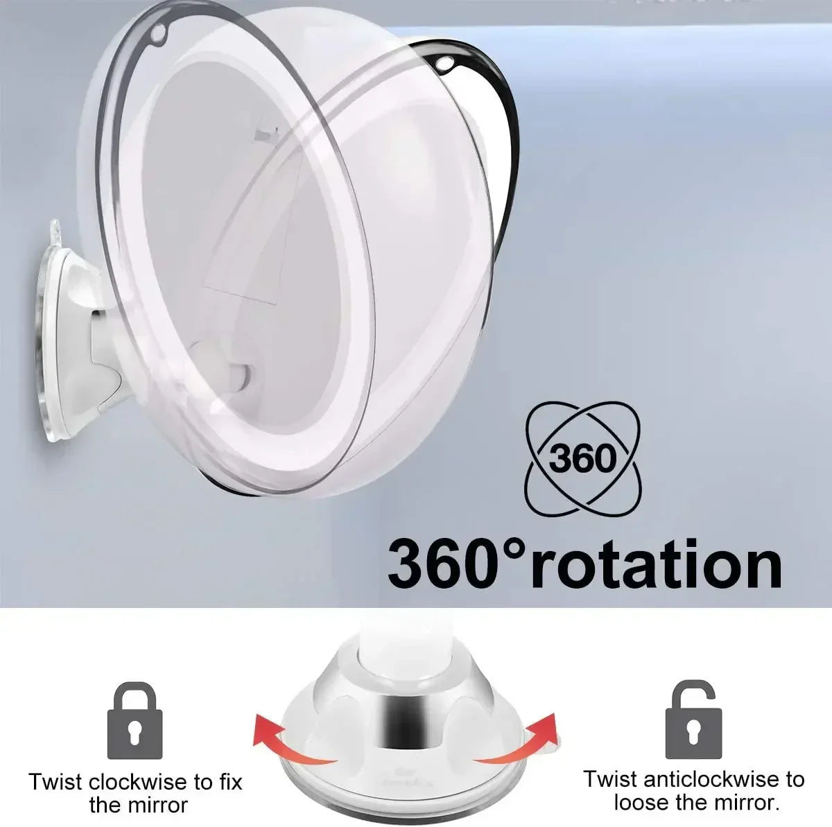 10x Magnifying Lighted Makeup Mirror