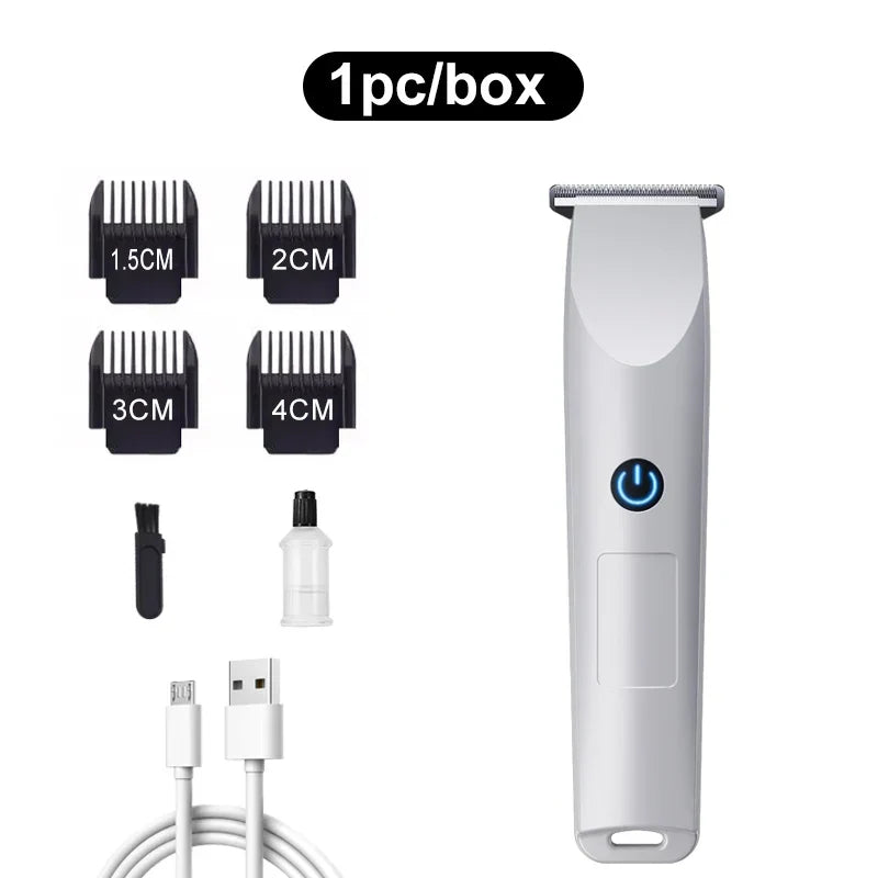 Design of adjustable cutter head with USB charging for electric hair clipper hair and beard trimming