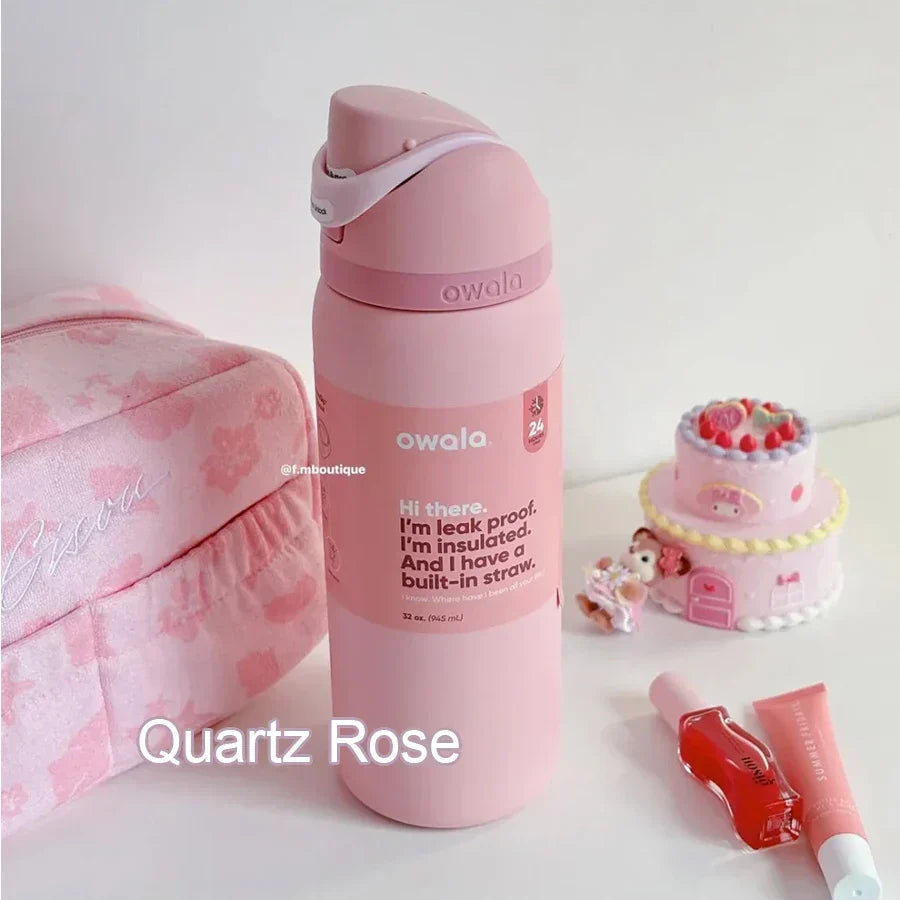 Owala FreeSip Blue Bow Tie Bottle