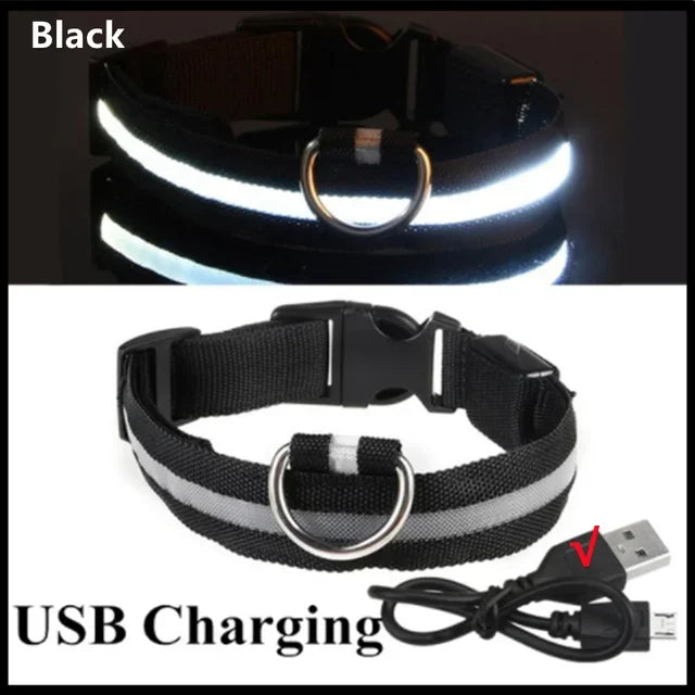 LED Rechargeable Dog Glow Collar