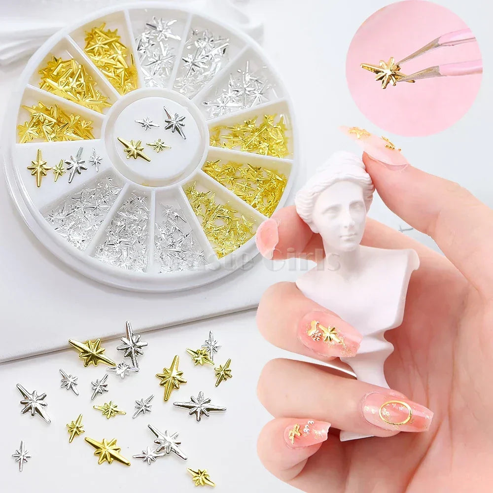 Gold Silver Starlight Nail Rhinestones