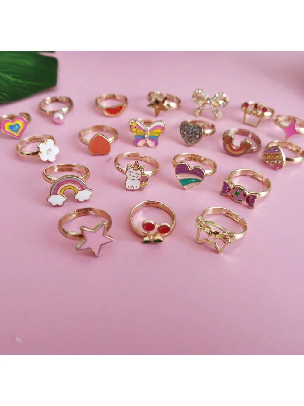 Girls Adjustable Alloy Finger Rings